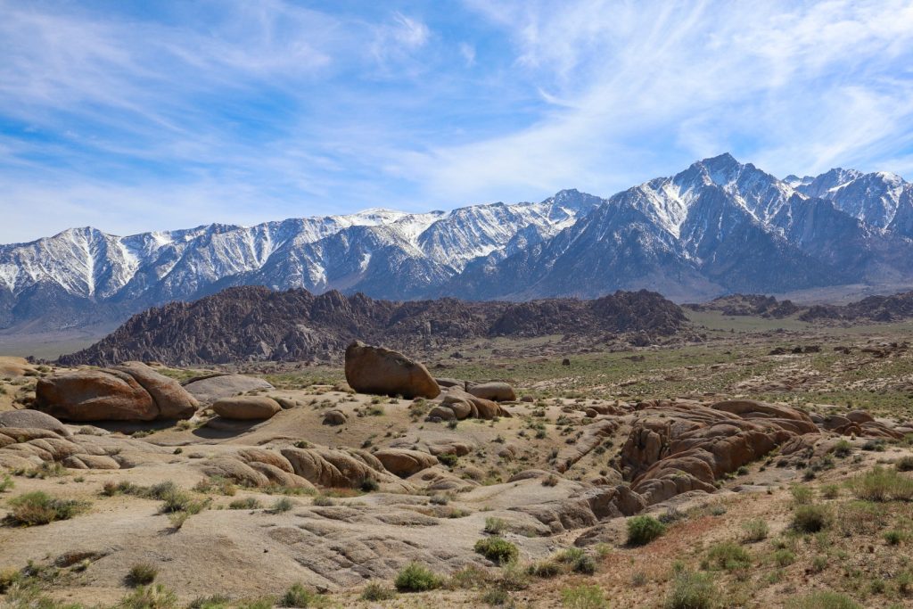 Les Alabama Hills entre Lone Pine et le Lake Tahoe, sur la highway 395